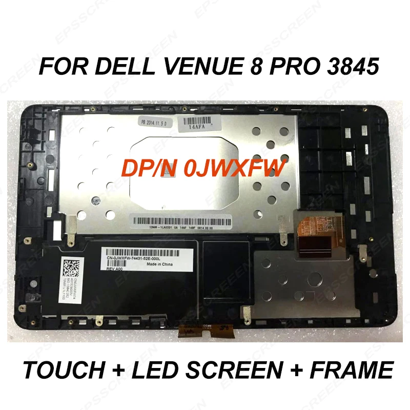 Абсолютно новый для Dell Venue 8 Pro 3845 ЖК панель с сенсорным экраном DP/N 0Y3J89 & 0JWXFW рамкой