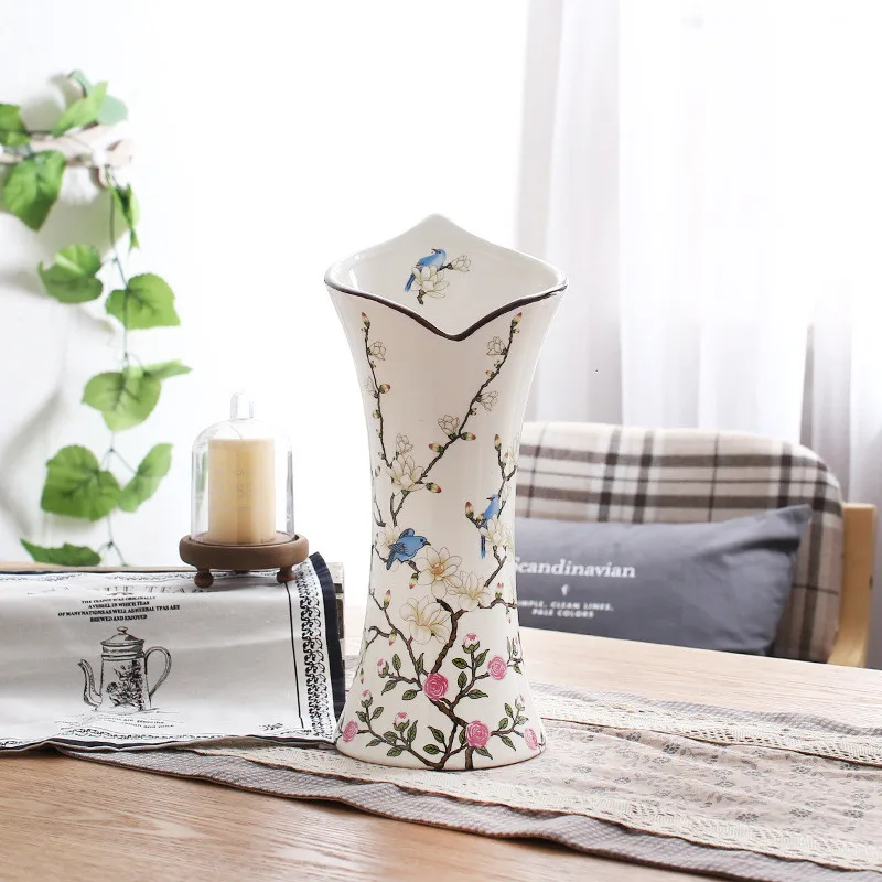 Новый китайский орнамент керамическая ваза Ретро ручной творческий дом гостиной