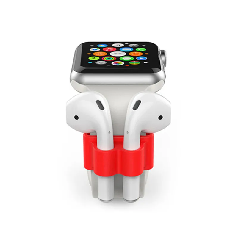 Чехол для Apple гарнитура Airpods чехол Iwatch ремешок силиконовый рукав часов с