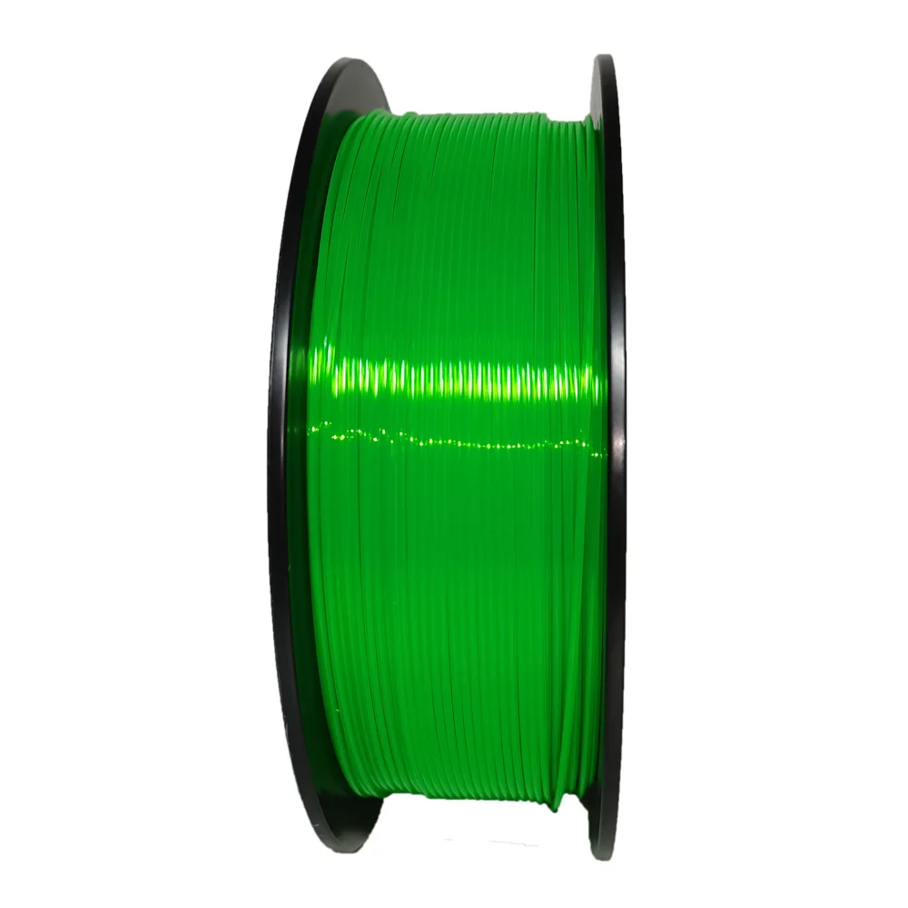 

3D Filament Supplier 1kg 1.75mm Transparent Green PETG Filament 3D Printer Filament