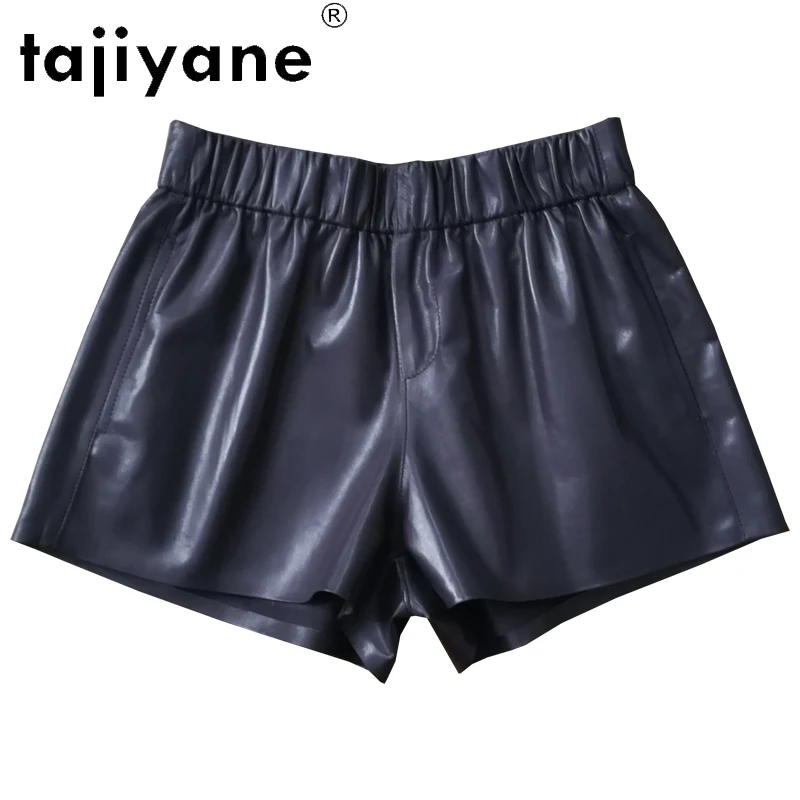 Tajiyane Summer Cloth Women Real Sheepskin High Waist Shorts Woman Genuine Leather Shorts Female Clothes Mujer Pantalones TN2314