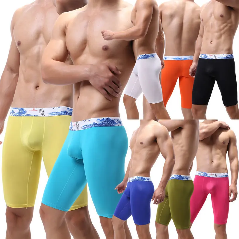 Сексуальное мужское нижнее белье трусы-боксеры с заниженной талией Мужские