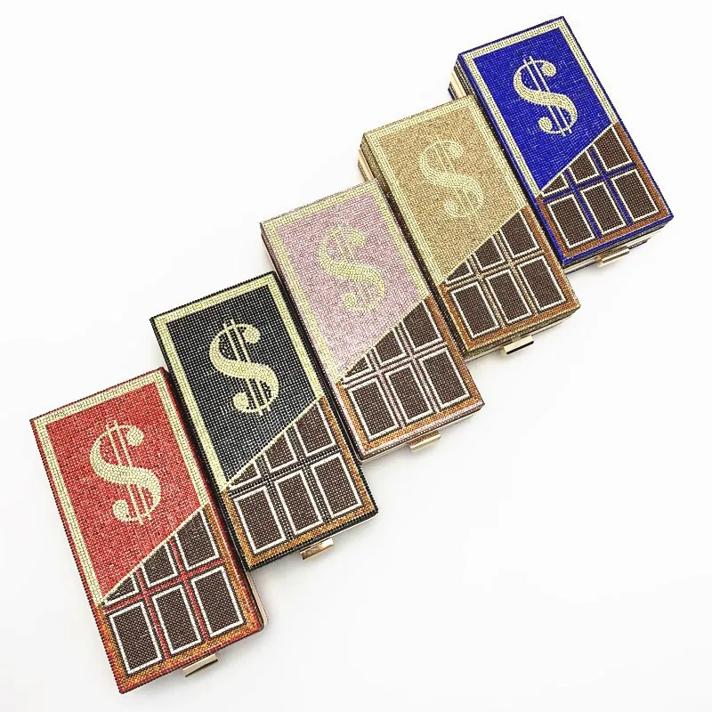 Diamond Purse Woman Rhinestone Chocolate Diamond Handbag Lady Elegant Bags