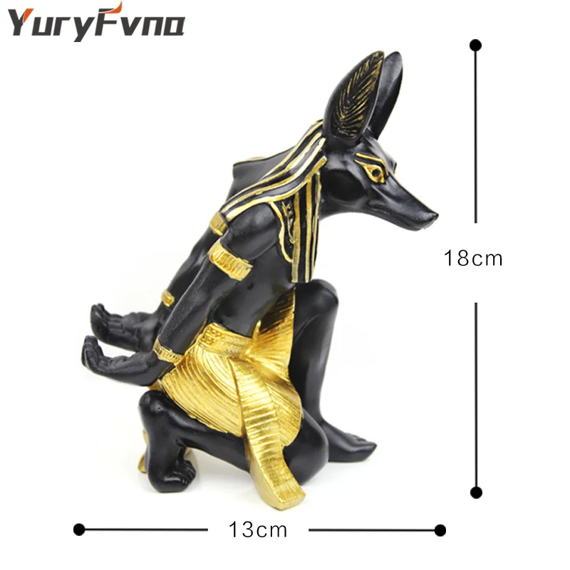 YuryFvna винный шкаф держатель стенд смолы Египет Anubis Бог древний Египетский божество домашний бар офис настольные украшения подарок