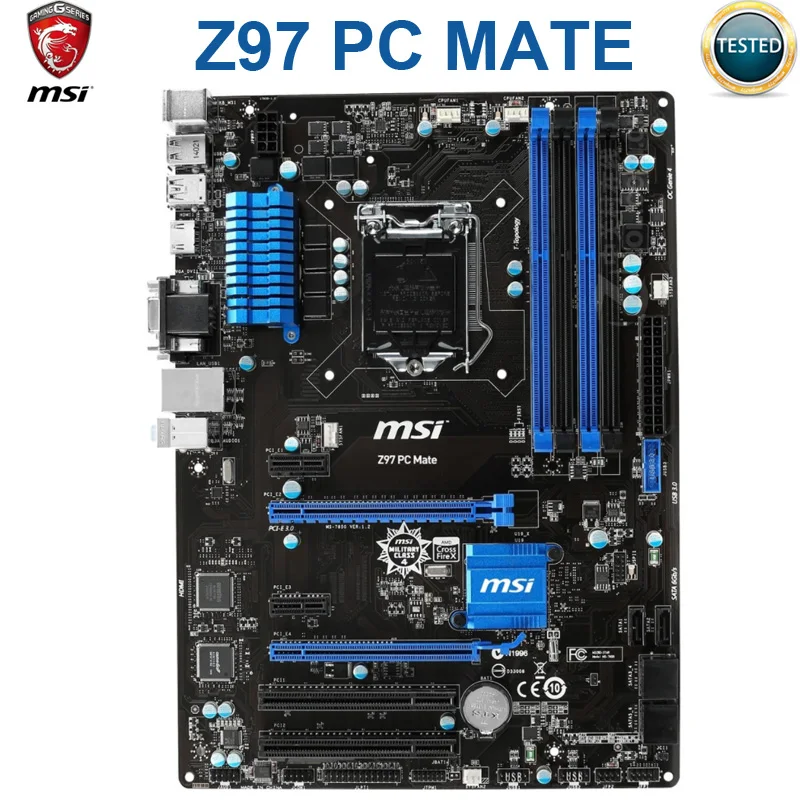   MSI Z97 PC Mate, LGA 1150 DDR3 USB3.0 DVI VGA HDMI, 32 ,      Core i7/i5/i3, /