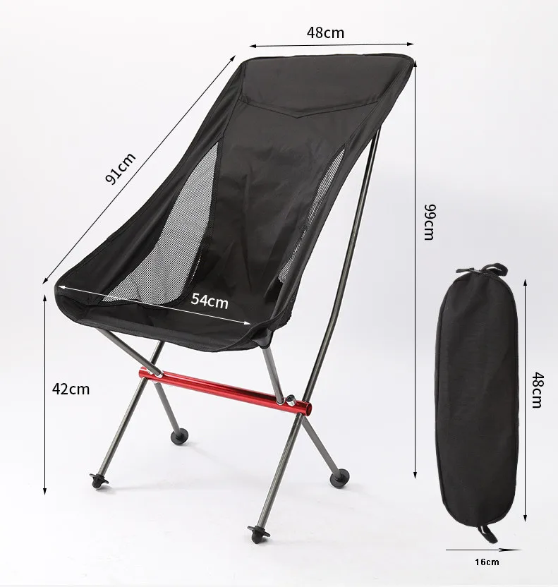 Ultralight High Back Folding Camping Chair Removable Washable Fishing Picnic BBQ Chairs With Carry Bag Heavy Duty Outdoor Stool | Мебель