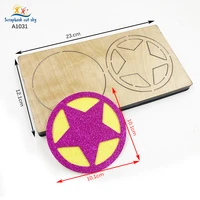 circular five pointed star die cutting wooden mold scrapbook is suitable for most machines
