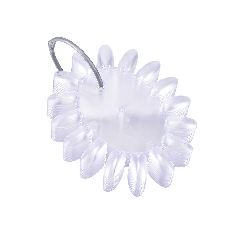 40/160 Типсы цветная карточка искусственные ногти овальной формы прозрачный