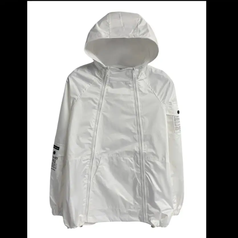 Женская куртка на двойной молнии тонкая короткая ветровка в европейском стиле