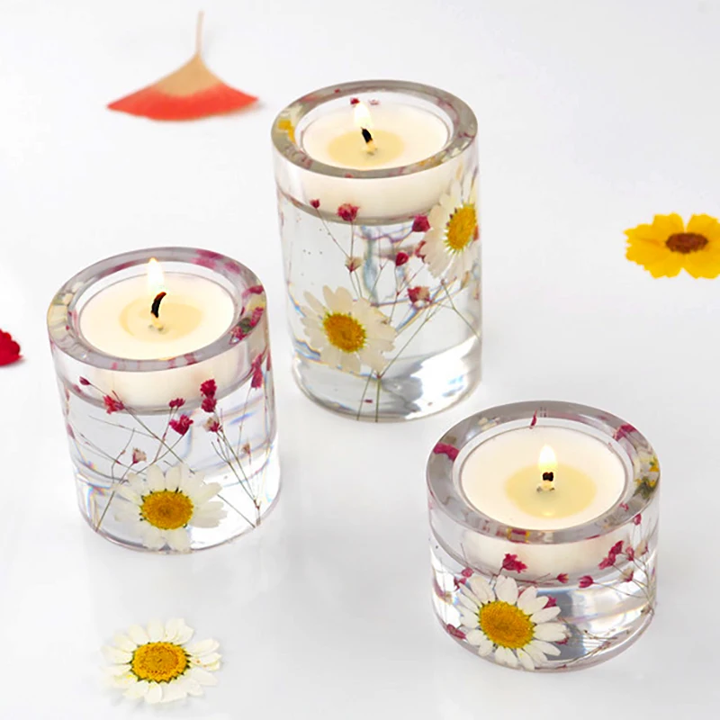 

Resin Mold Candle Mold Holder DIY Candle Aromatherapy Tray Epoxy Resin Glue Silicone Mold Desktop Decoration Large Medium Small