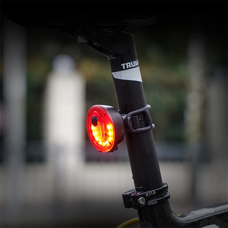 

USB Charging Bike Tail Light Smart Brake Sensor Taillight 5Flashing Models Cycling Rear Lamp Waterproof Bicycle Rear Accessories