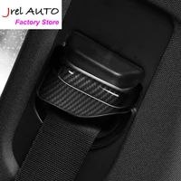 jrel carbon fiber style car seat safety belt cover trim 2pcs for mercedes benz cla c117 gla x156 b class 2013 18 abs interior