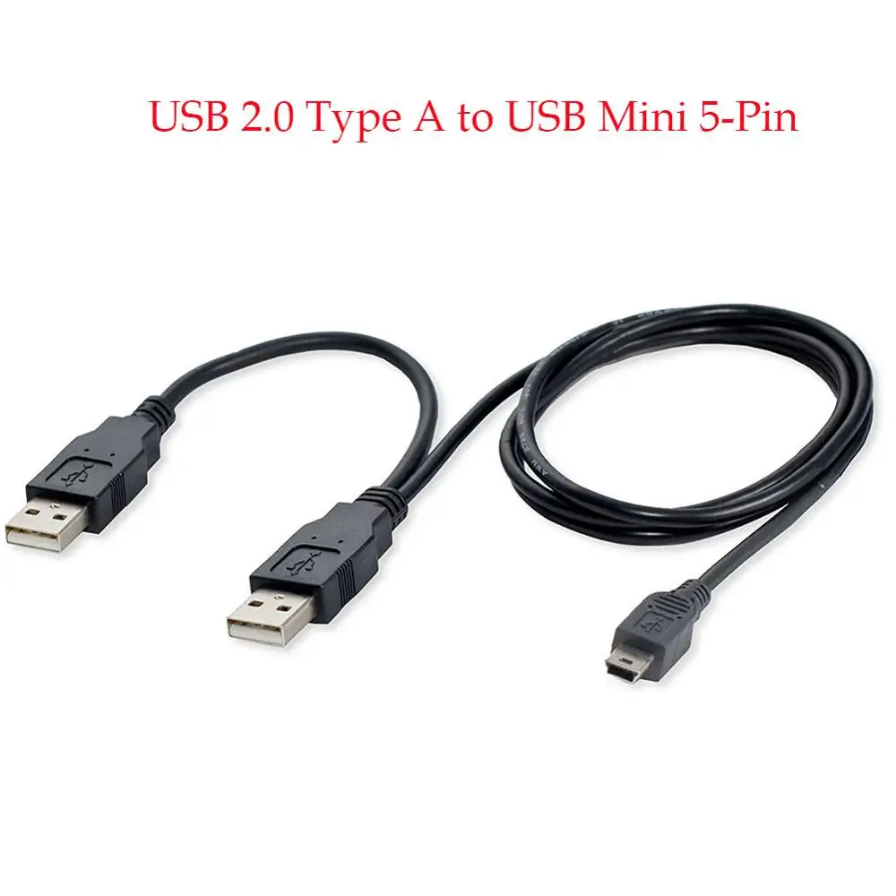 Двойной USB 2 0 Тип к Mini 5 контактный B x1 Y для передачи данных кабель Мощность