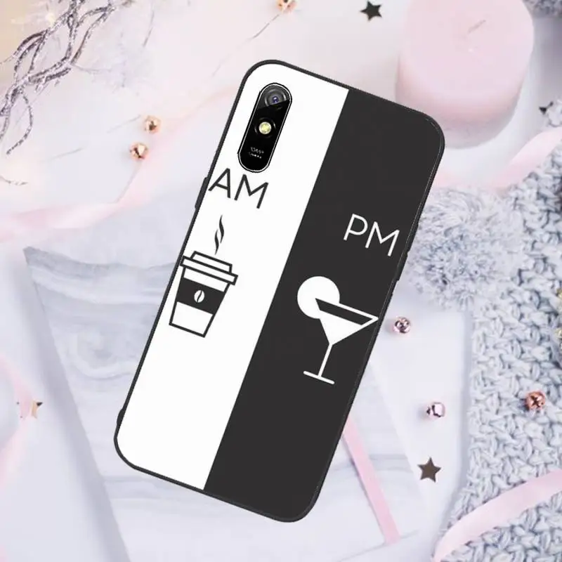 

Coffee Wine Cup Phone Case For Xiaomi Redmi note 7 8 9 pro 8T 9A 9S Mi Note 10 Lite pro
