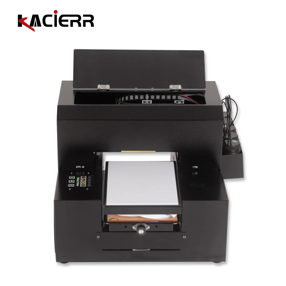 Бытовой маленький УФ планшетный принтер формата А4 использует печатную головку