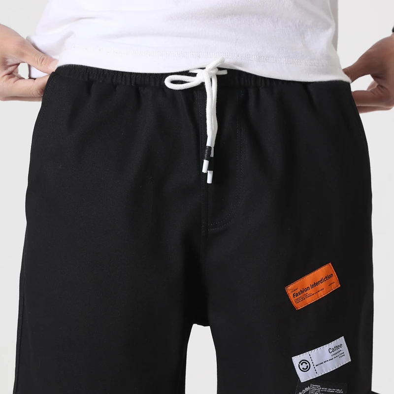 Мужские хлопковые шорты с принтом повседневные свободные пляжные до колен