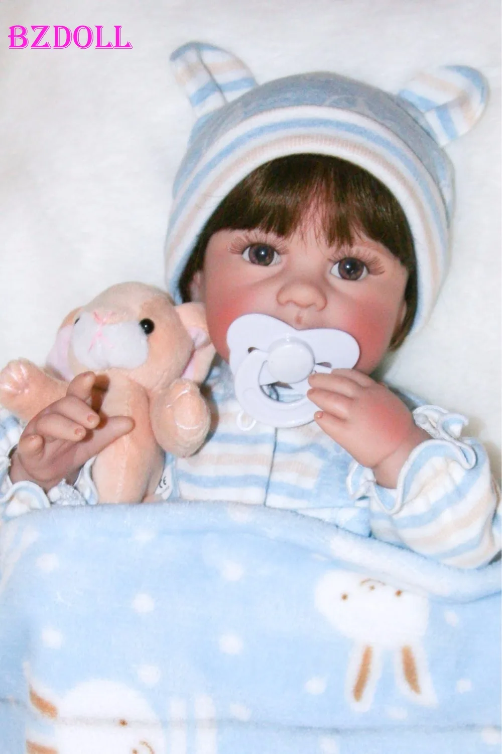 Полностью силиконовая виниловая кукла реборн BZDOLL Реалистичная