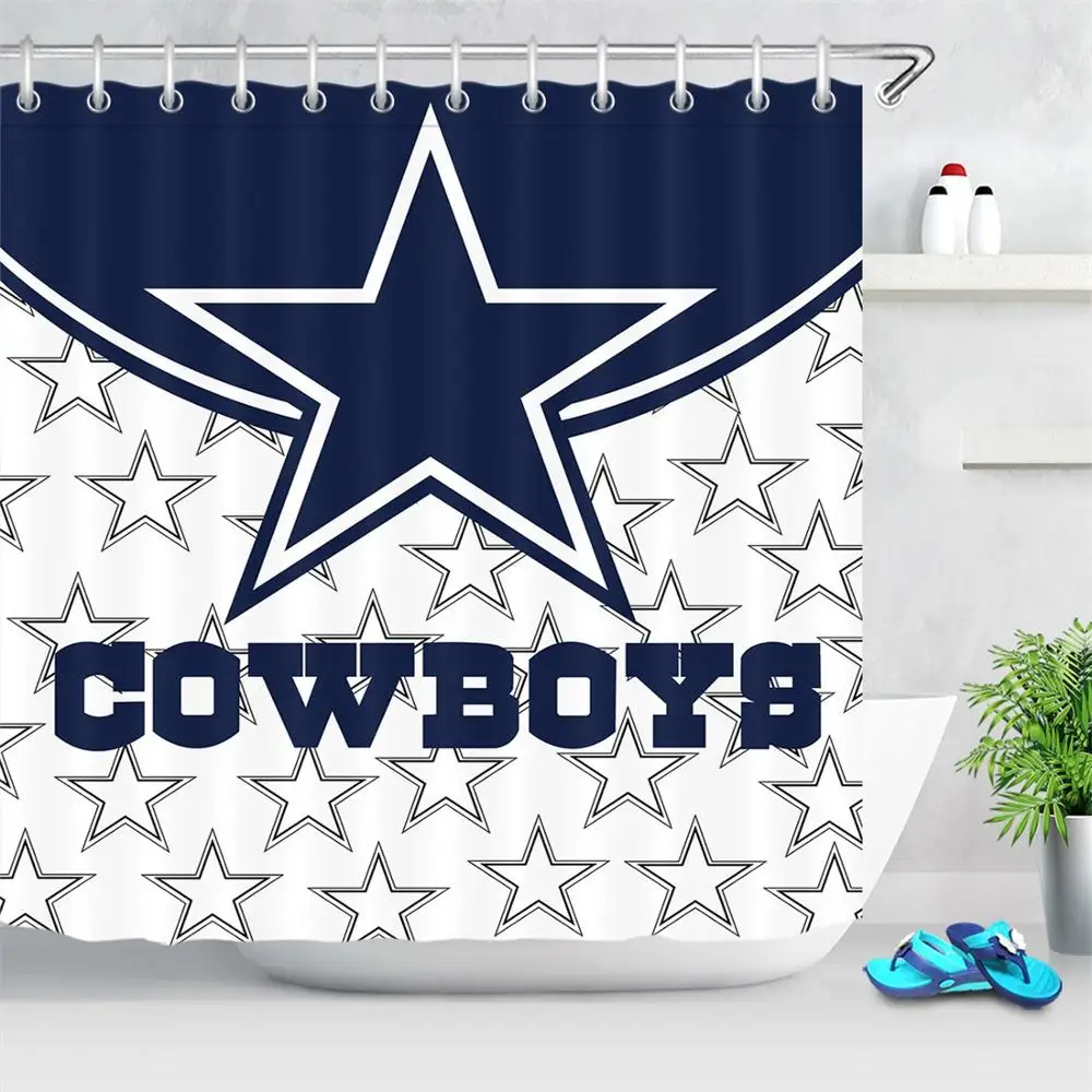 Американская крутая занавеска для душа Dallas Cowboys Техасский Стиль детский Декор