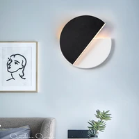 modern 10w led wall sconces light fixture acrylic round rotatable bedside lamp
