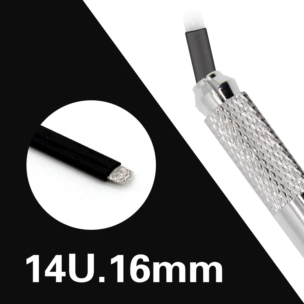 

KZBOY 0.16mm 14U Shape Nano Blades Microblading Needles Permanent Makeup Supplies Eyebrow Tattoo Agulhas Tebori