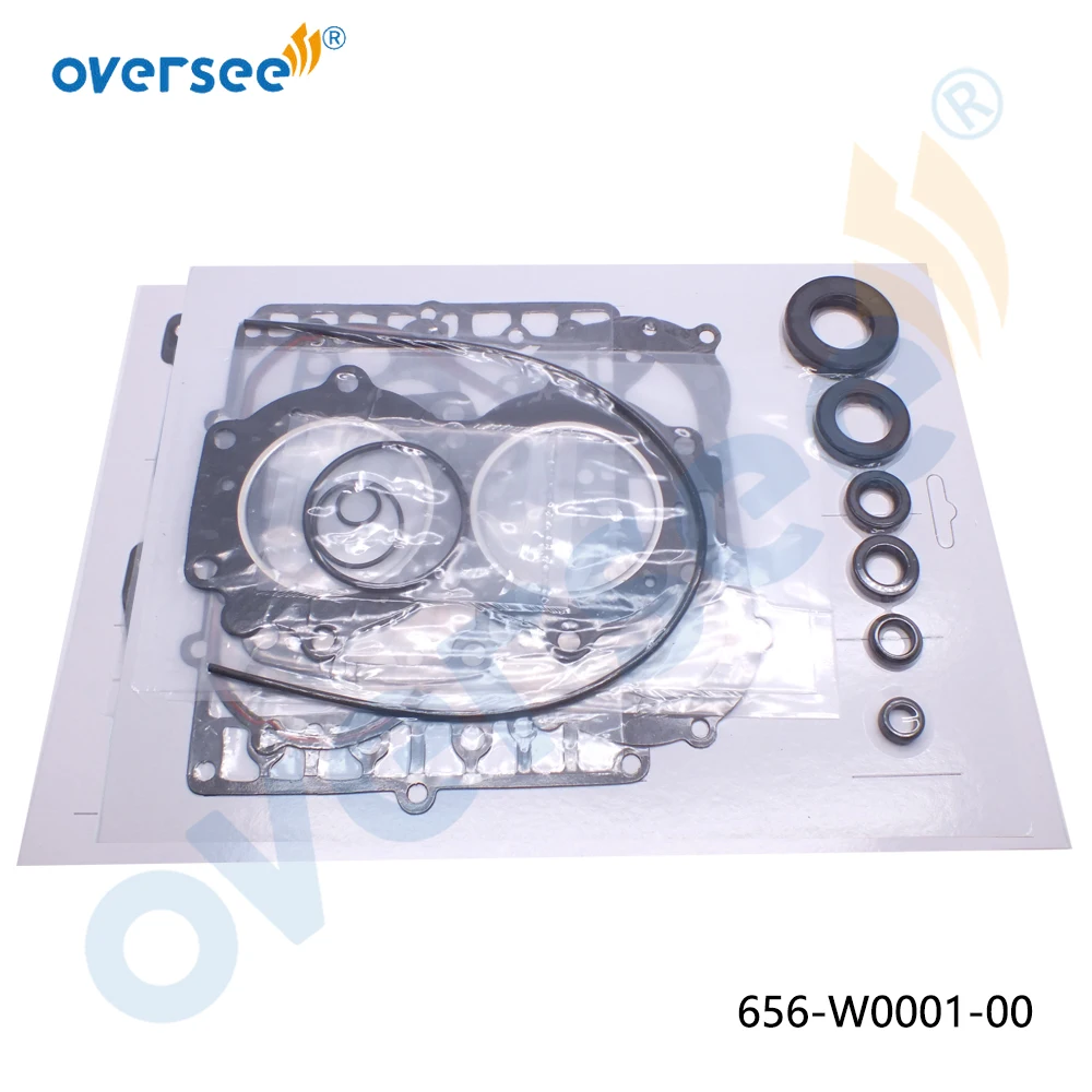 656-W0001-00 For Yamaha Complete Outboard Engine Gasket Kit Set 25 HP 2 Cyl