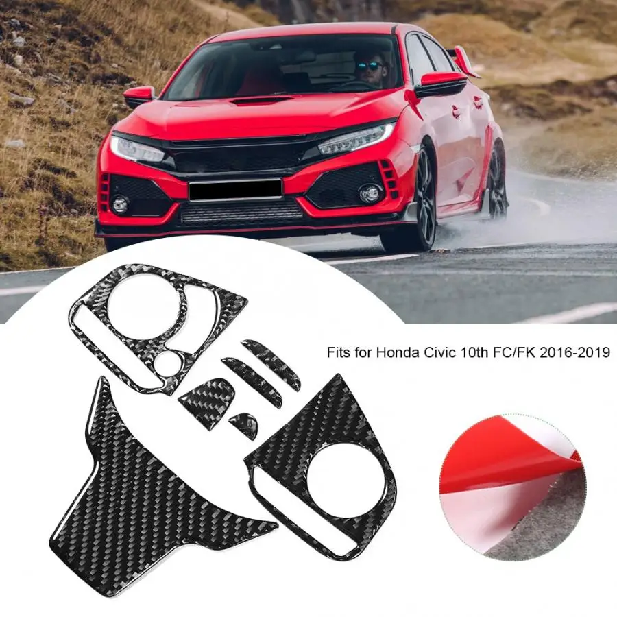 Панель переключателя кнопки рулевого колеса из углеродного волокна отделка