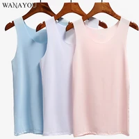 wanayou ice silk yoga shirt women summer seamless breathable sports crop top solid color gym fitness vest runing activewear tops
