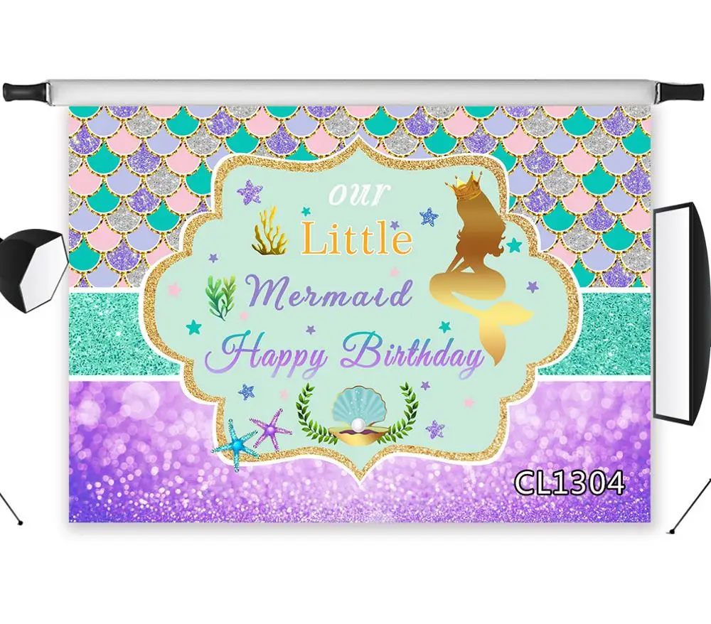 

Baby Children Birthday Party Backdrop Photography Unicorn Flamingo Mermaid Cartoon Background Photography Polyester Studio