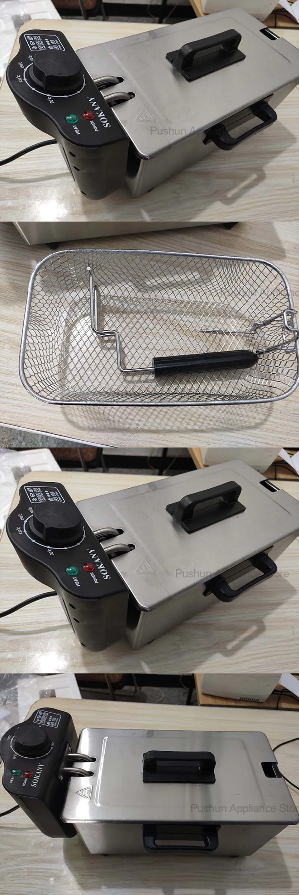 Электрический Глубокий Fryer для жарки картофеля фри машина масляной печи горячей формы для жарки куриный гриль ЕС США вилка