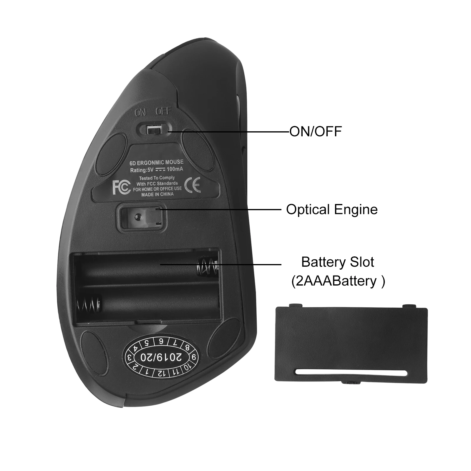 Bluetooth мышь Вертикальная Эргономичная оптическая игровая с 4 0 CSR адаптером для ПК и