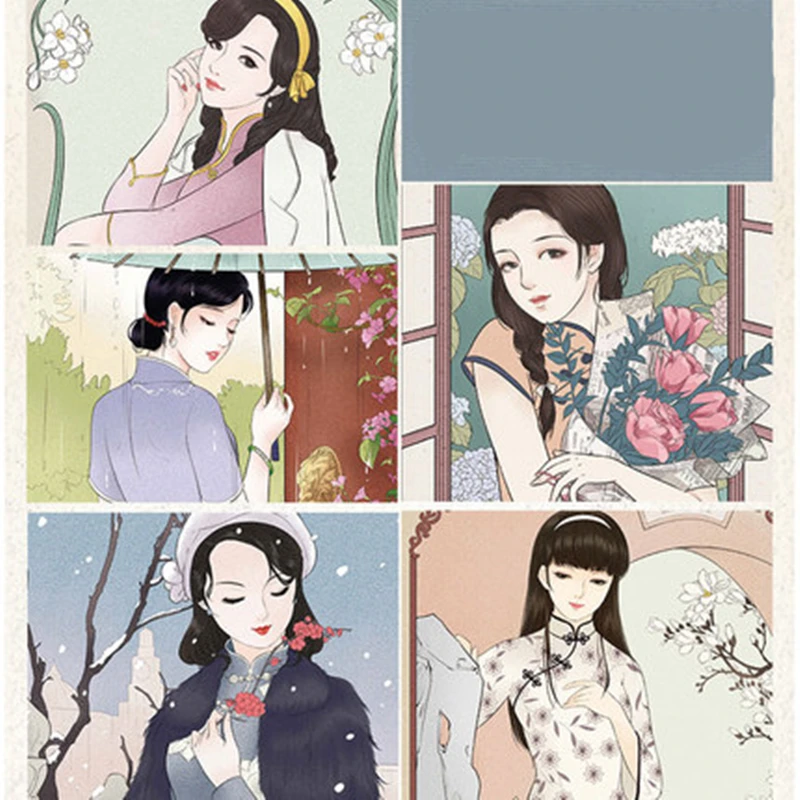 

Potuge Lady Chinese Coloring Book Line Drawing Textbook Chinese Ancient Beauty Drawing Book Adult Anti -stress Coloring Books