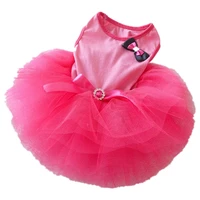 pink dog cat princess tutu dress bow bubble dress pet puppy clothes dog apparel large clothes for pets girl
