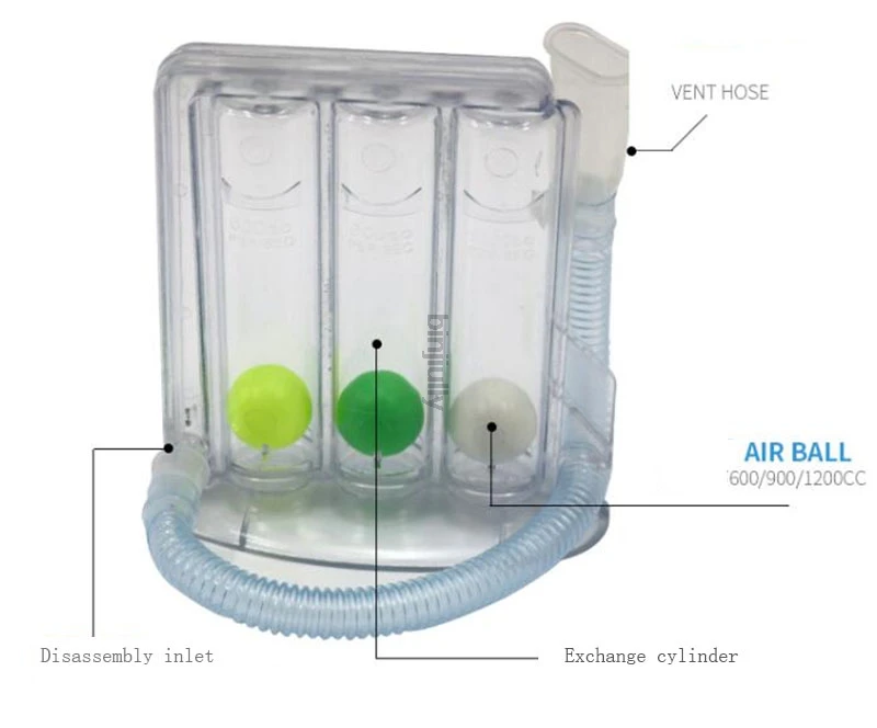 respiratory exerciser Breathing trainer three ball lung capacity training instrument lung function rehabilitation