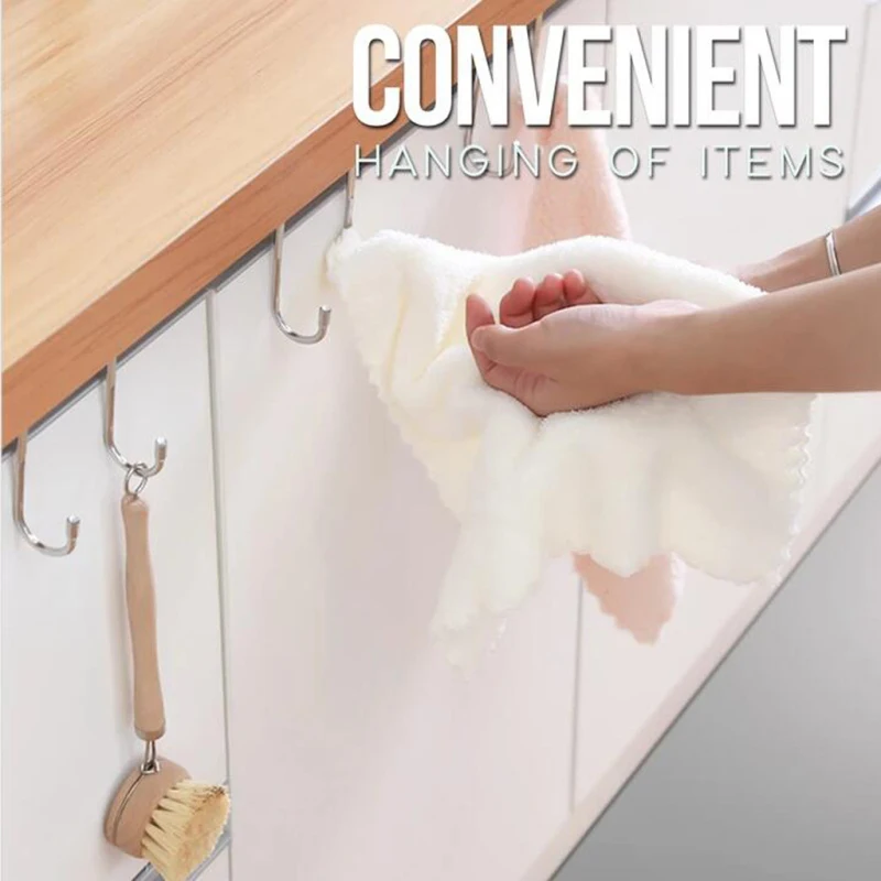 

New 1 PCS Stainless Steel Double S-shaped Storage Box Accessory For Bathroom Kitchen Wall And Door Dropshipping X6X80303