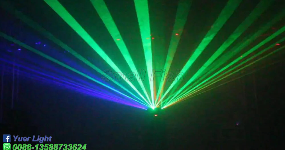 Новинка 2020 умсветильник лазерный проектор с 6 вращающимися головками RGB