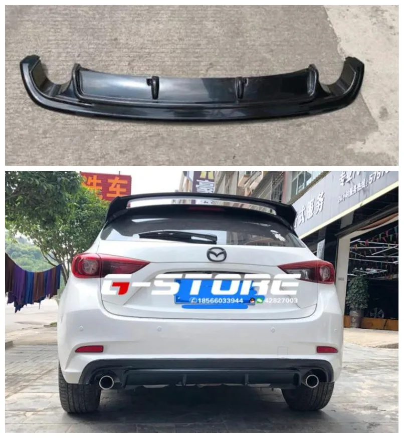 Высокое качество ABS черный праймер задний багажник автомобиля спойлер диффузор