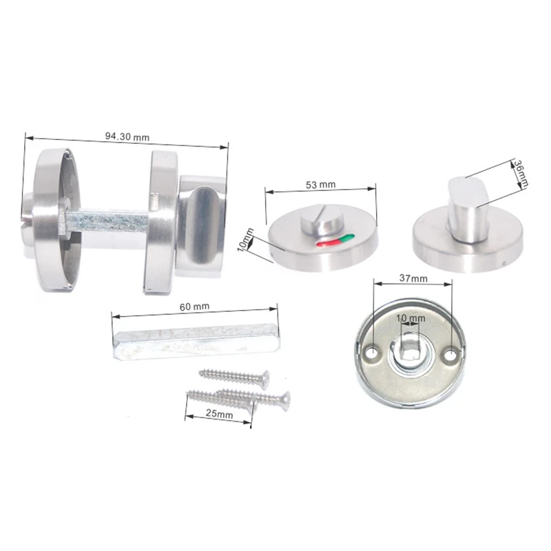 Металлический дверной замок для унитаза вертикальный ванной кабинета