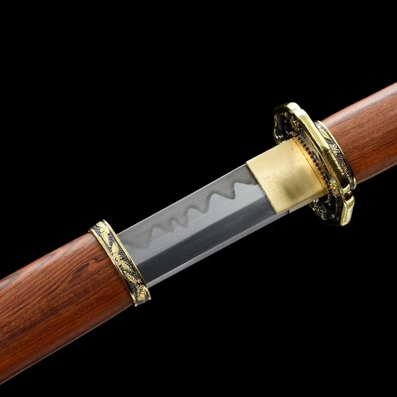 

Military Sword with Rosewood Scabbard/Saya Battle Ready Hand Forged Carbon Steel Tachi Swords Katana Japanese Samurai Sword