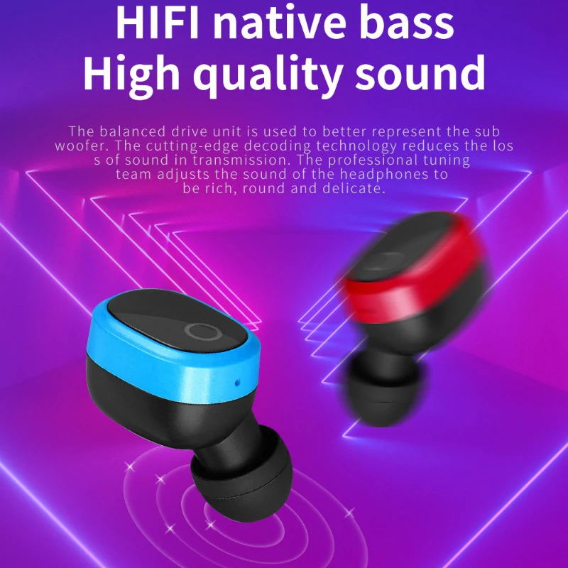 Новые Bluetooth наушники 8D стерео беспроводные мини беспроводная гарнитура с 300 мАч