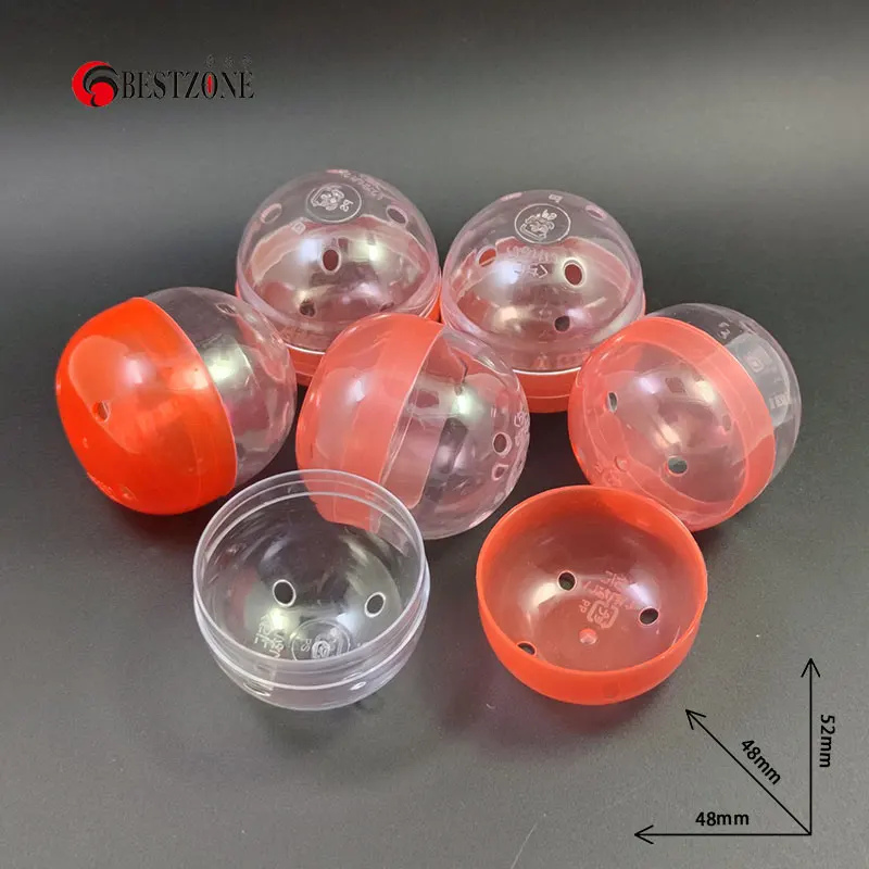 50 шт. прозрачные пластиковые капсулы-сюрпризы 48 х52 мм 1 89 х2 дюйма