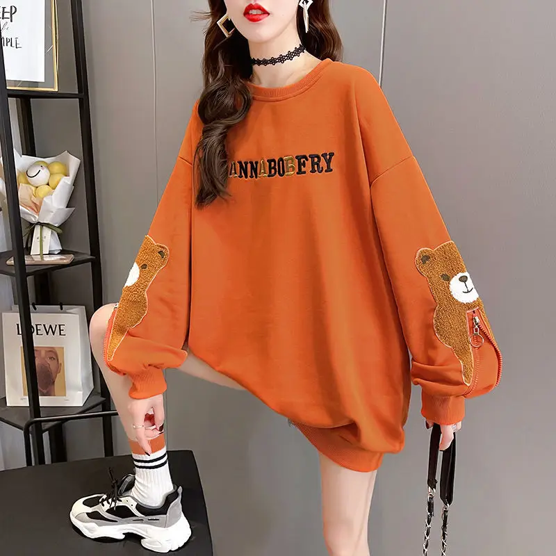 

Foreign style bear embroidered vests women's spring and autumn new Korean style Joker age reduction large size jacket 2021