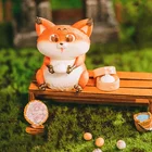 Кавайная игрушка лиса съедает мир серия кунжута модная детская кукла рождественский подарок настольное украшение потайная Случайная коробка