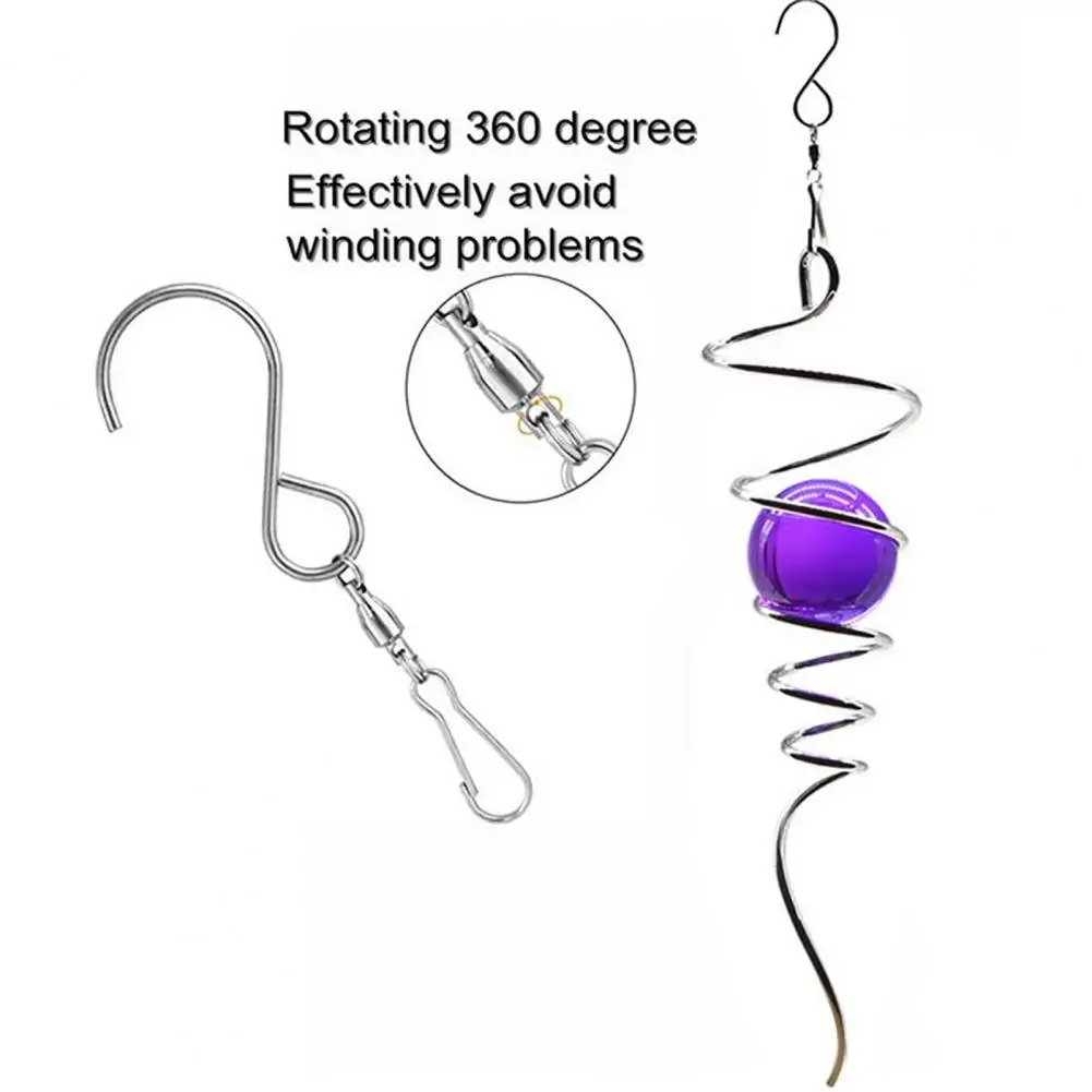 

Pendant Spiral Design Hanging Stainless Steel Spinner Ball Wind Chime for Living Room