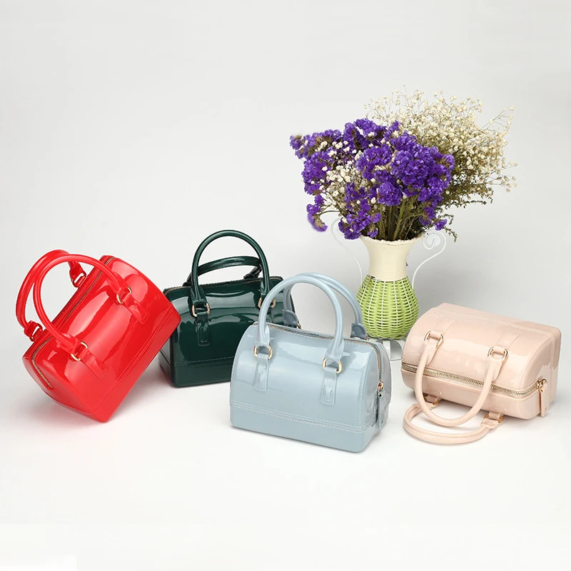 

Womens Summer Handbag Silicone Small Candy Jelly Handbags Women Casual Tote Bag Ladies Crossbody Shoulder Beach Bags Girl Bolsas