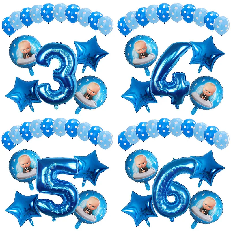 

15 шт., набор фольгированных шаров с цифрами, 30 дюймов