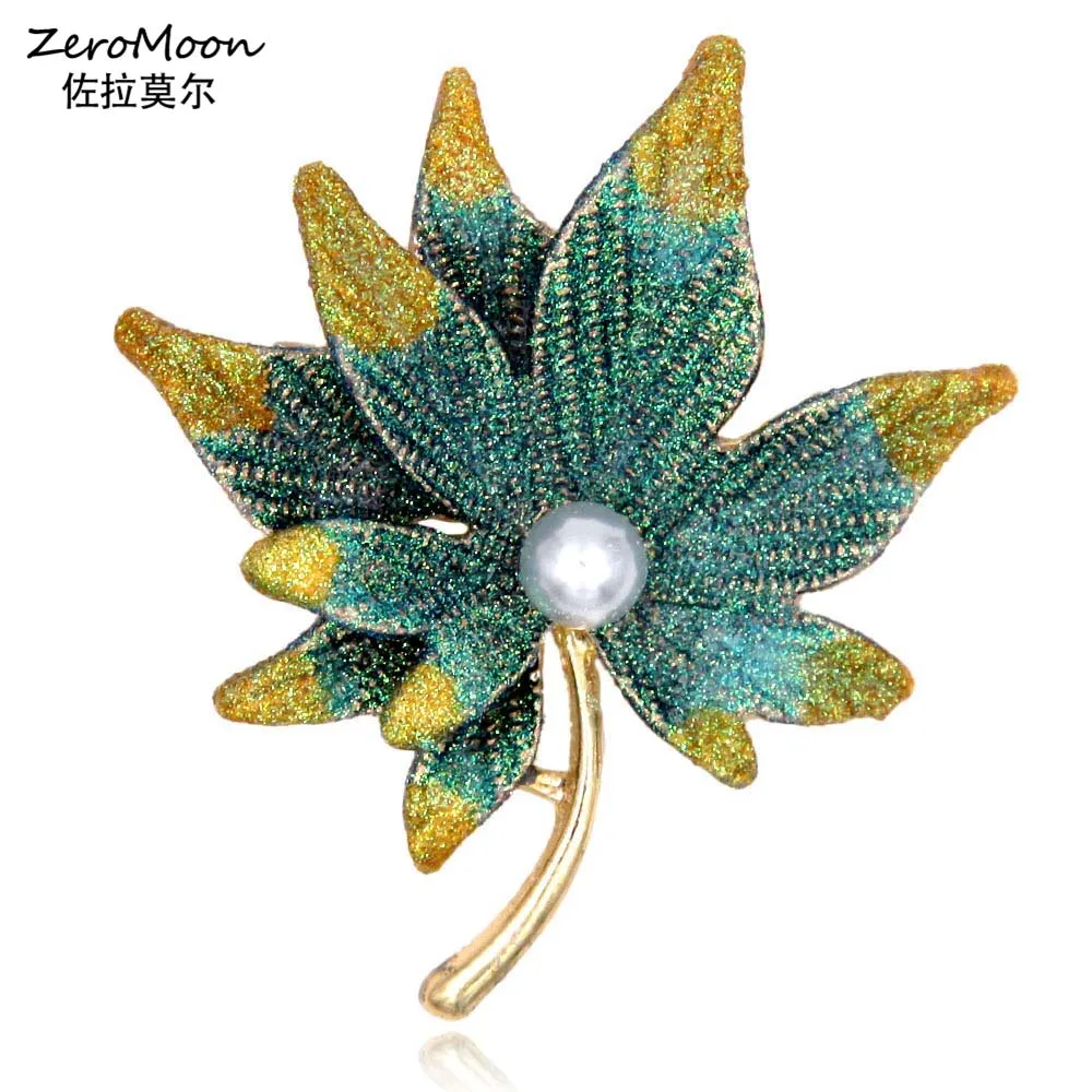 

Классическая 3D блестящая брошь из матового клена, булавка, мужской костюм, металлический аксессуар, женская одежда, модные ювелирные издели...