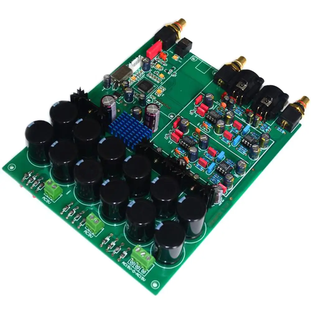 ES9038PRO сбалансированная Плата декодера DAC совместимая с USB картой Amanero