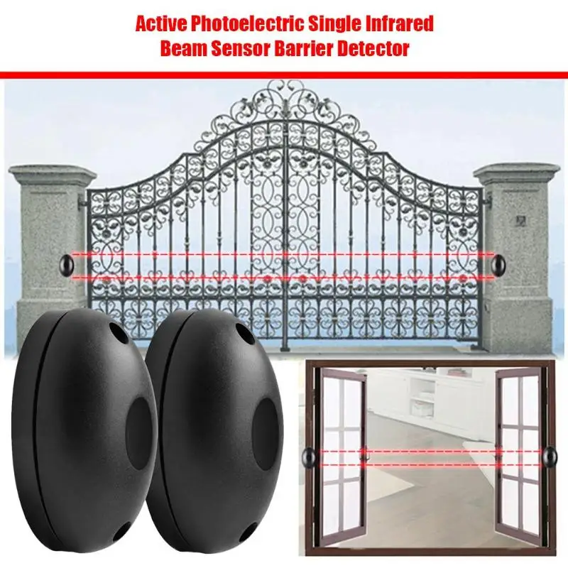 

Outdoor Wired Active Photoelectric Single Beam Infrared Sensor Barrier Detector Professional Anti-jamming Optical Shell