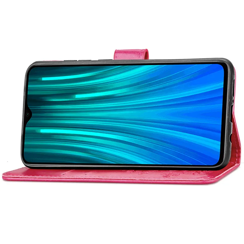 Флип чехол из искусственной кожи для Xiaomi Redmi Note 8 книжка бумажник подставка слот