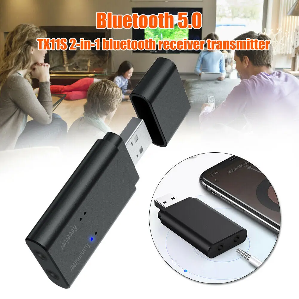 TX11S USB Bluetooth 4 2 стерео аудио передатчик для ТВ ПК динамик наушники 3 5 мм музыкальный